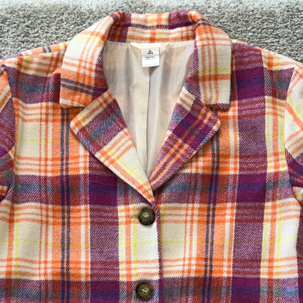 Nordstrom Plaid Button-Up Jacket - Picture 2 of 7